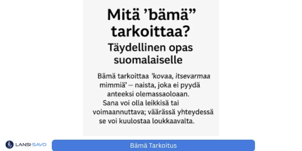 Bämä tarkoitus