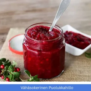 Vähäsokerinen puolukkahillo
